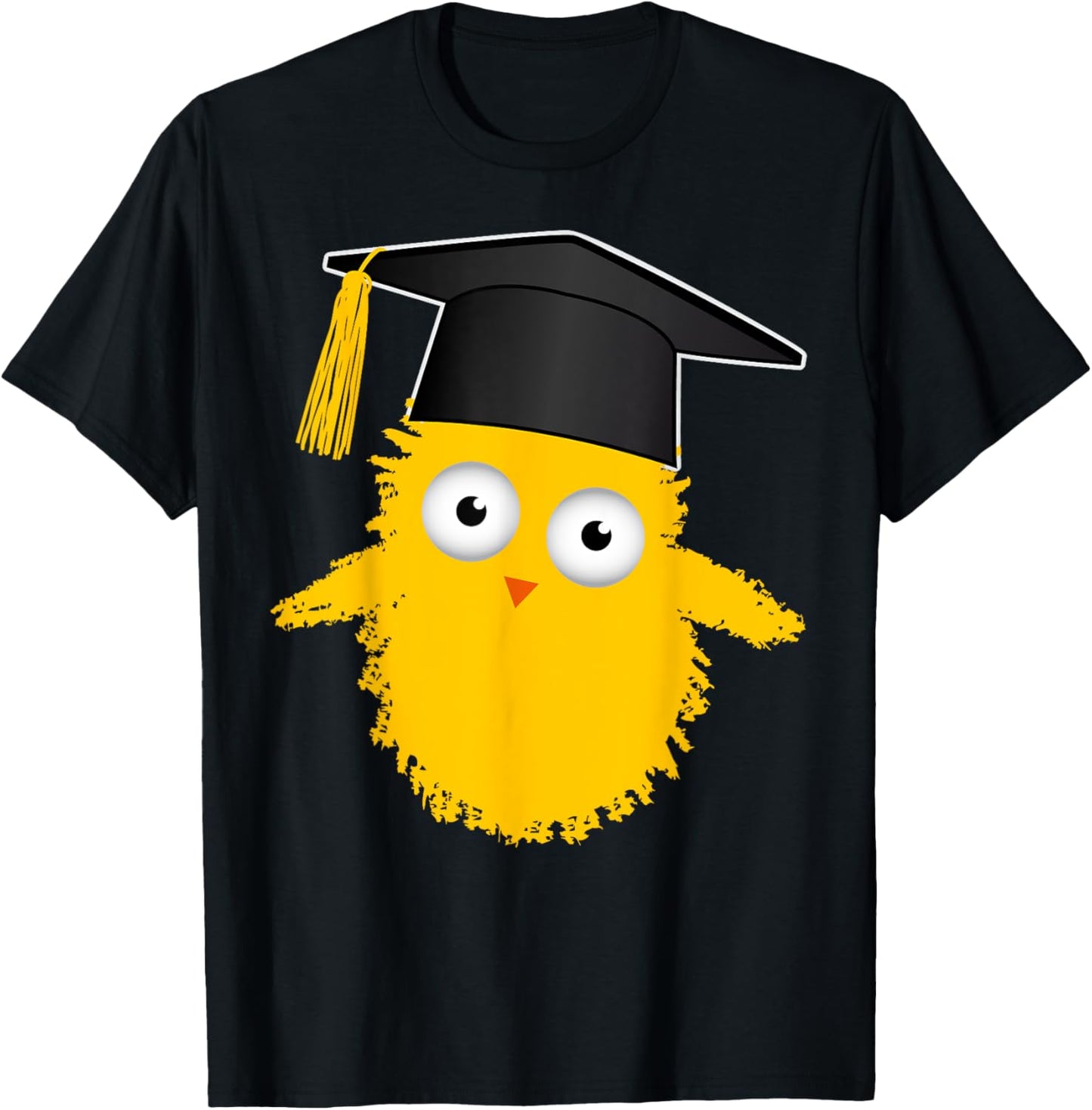 Funny Chick Chicken with Graduation Hat School Study Graduation T-Shirt - T-Shirt | Black