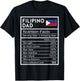 Filipino Dad Nutrition Facts National Pride Gift Dad T-Shirt - T-Shirt | Black