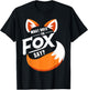 Retro What Does Vintage Art The Fox Funny Saying Animal Say T-Shirt - T-Shirt | Black