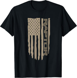Wandering Wheels Raptor Truck American Flag T-Shirt - T-Shirt | Black