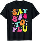 Say Boo To The Flu, Groovy Halloween Ghost Boo To Flu T-Shirt - T-Shirt | Black