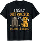 Easily Distracted By Sloths Dogs Animal Lover Men Women Kids T-Shirt - T-Shirt | Black
