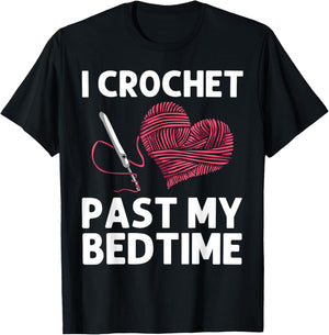Cool Crochet Design Mom Crocheting Lover Crocheter T-Shirt - T-Shirt | Black