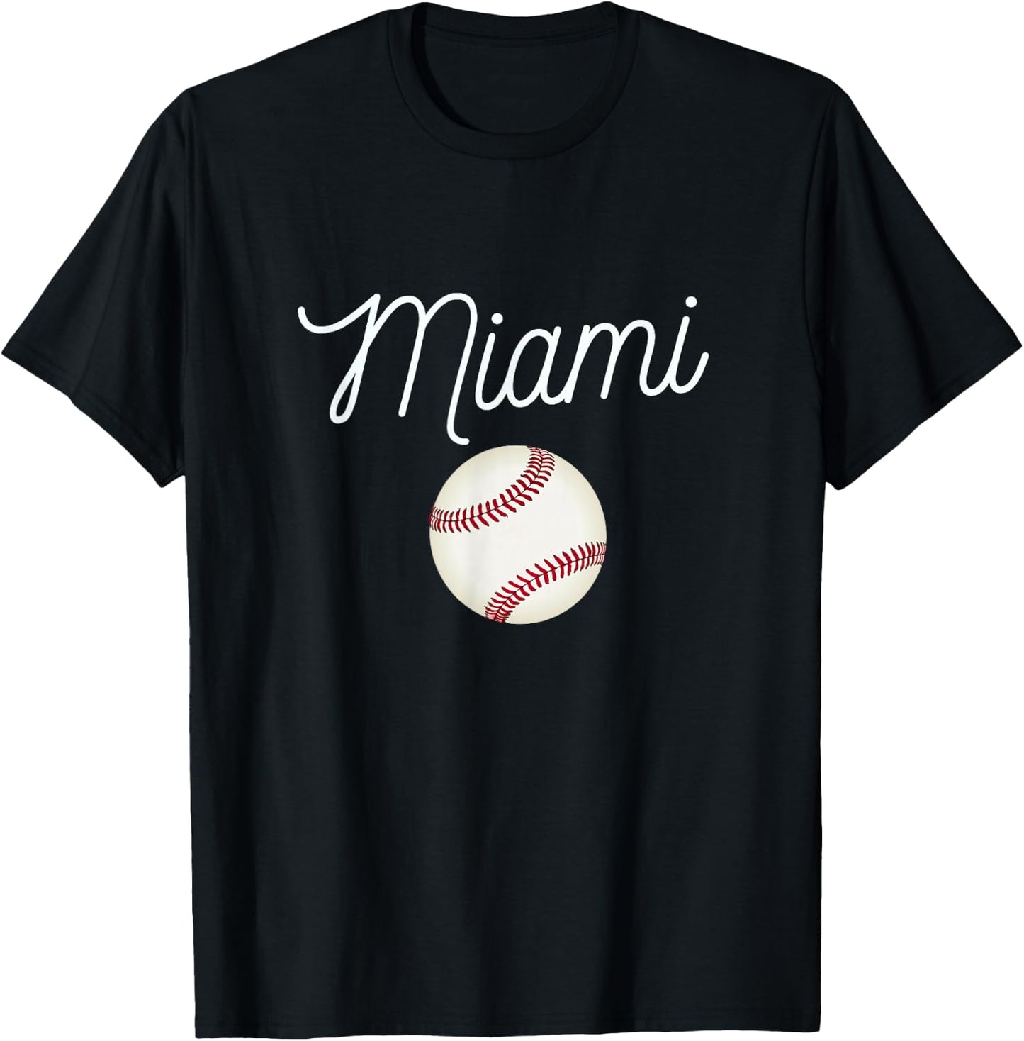 Cool Giant Marlin Ball for Miami Hometown Baseball Fans T-Shirt - T-Shirt | Black