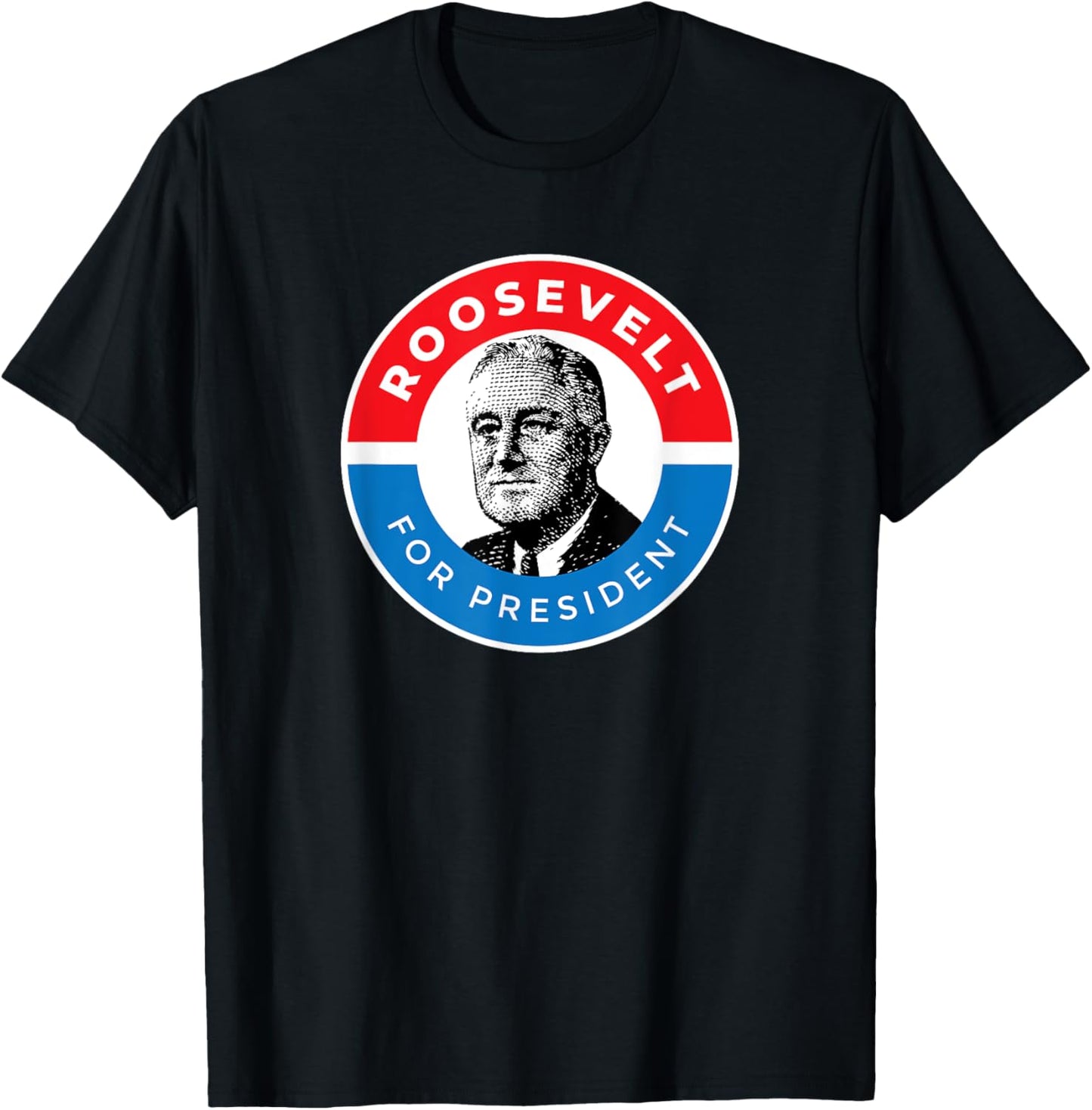 President Franklin D Roosevelt FDR T-Shirt - T-Shirt | Black