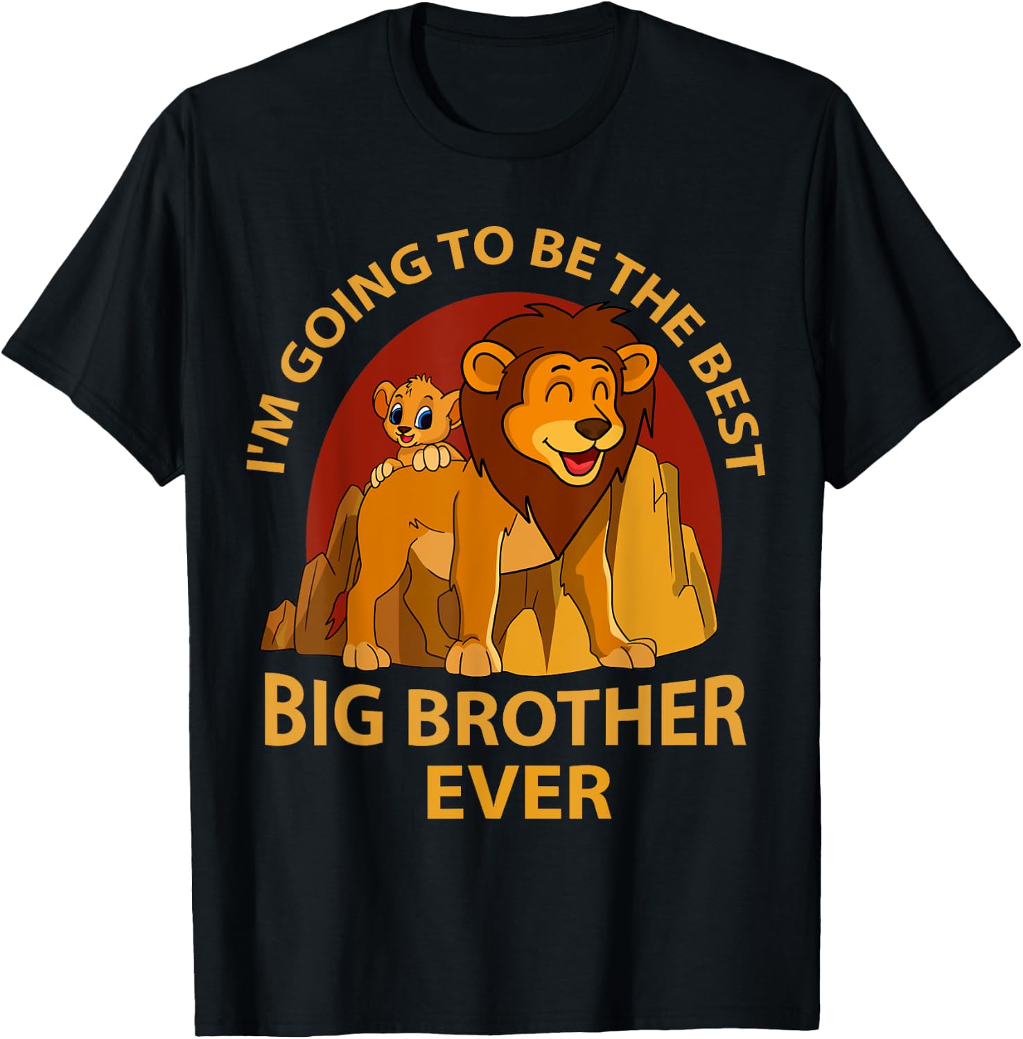 I will be the best big brother of all time for lions T-Shirt - T-Shirt | Black