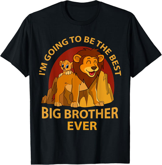 I will be the best big brother of all time for lions T-Shirt - T-Shirt | Black