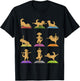 Golden Retriever Yoga Funny Dogs In Yoga Poses Shirt T-Shirt - T-Shirt | Black