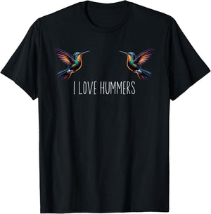 I Love Hummers Bird Colibri Hummingbird T-Shirt - T-Shirt | Black