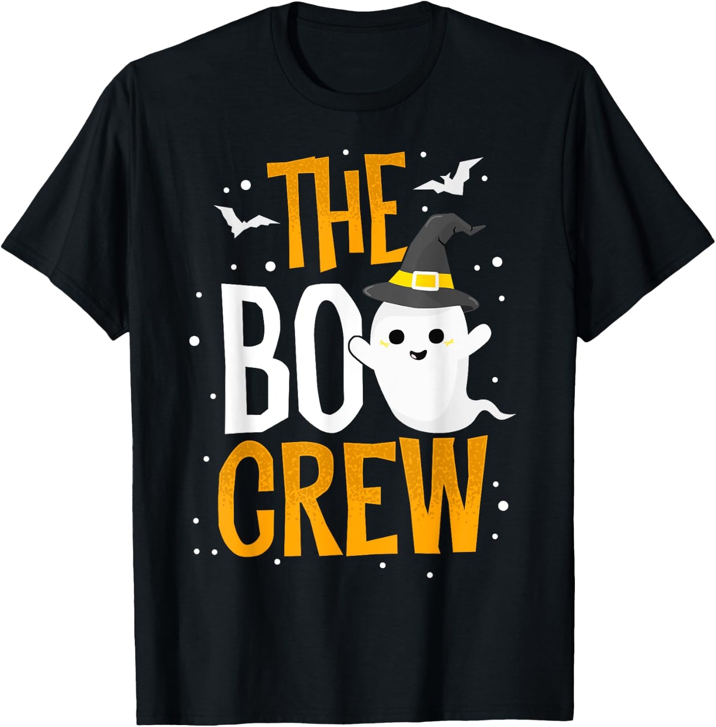 The Boo Crew Halloween Ghost Trick Treat Outfit Squad Team T-Shirt - T-Shirt | Black