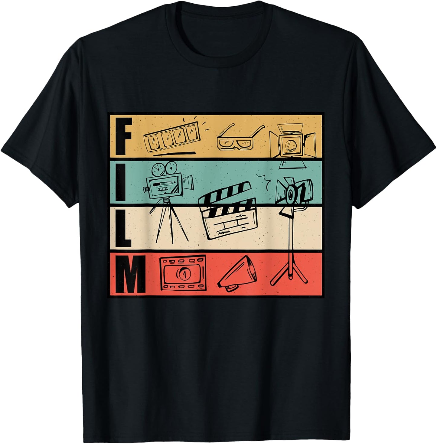 Filmmaker And Movie Director Design For Filming Cameraman T-Shirt - T-Shirt | Black
