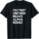 FUBAR Funny Military Phonetic Alphabet T-Shirt - T-Shirt | Black
