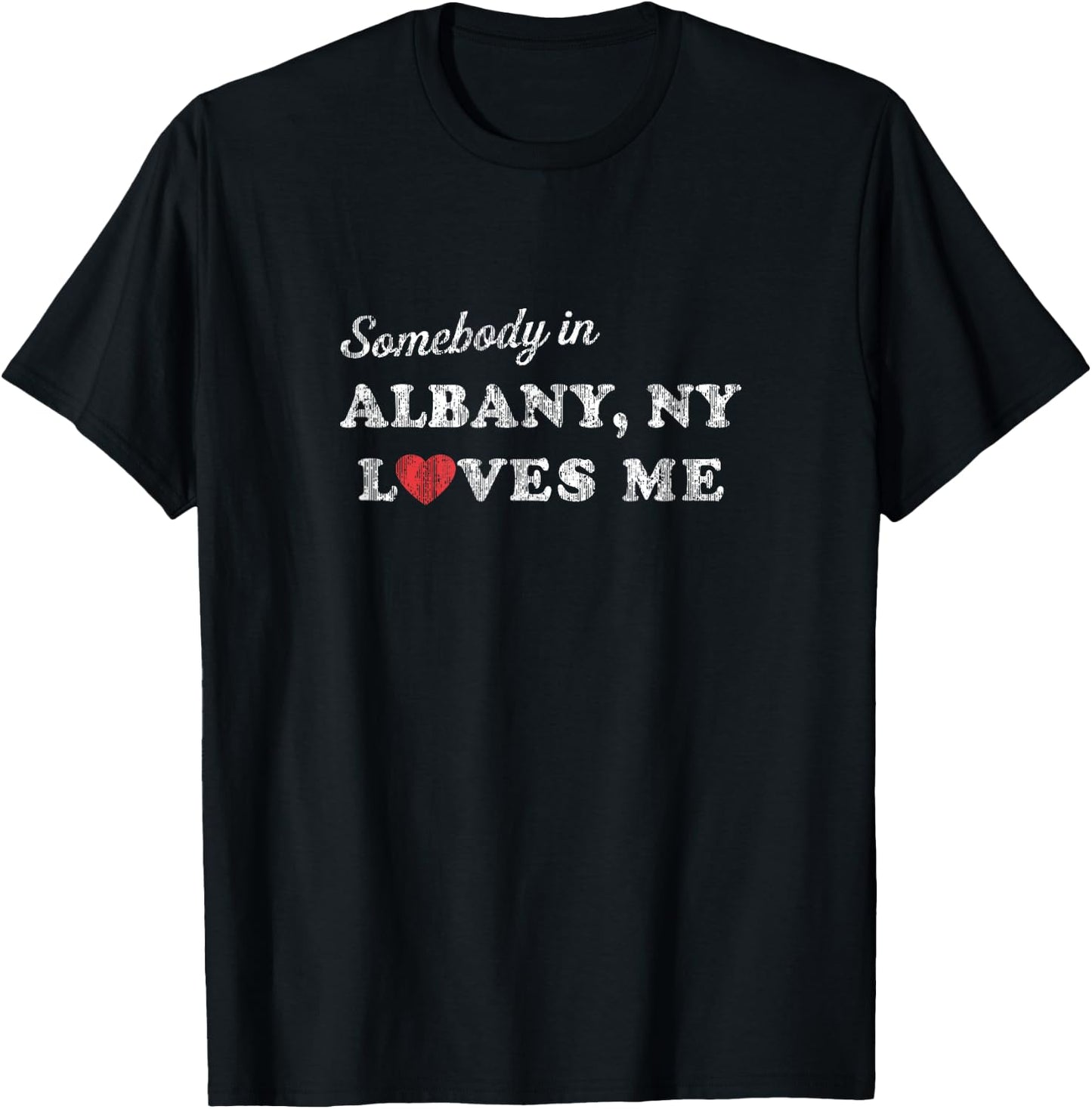 Albany New York NY Retro 70's Gift of Love T-Shirt - T-Shirt | Black