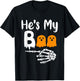 She's My Boo Matching Halloween Pajama Couples He's My Boo T-Shirt - T-Shirt | Black