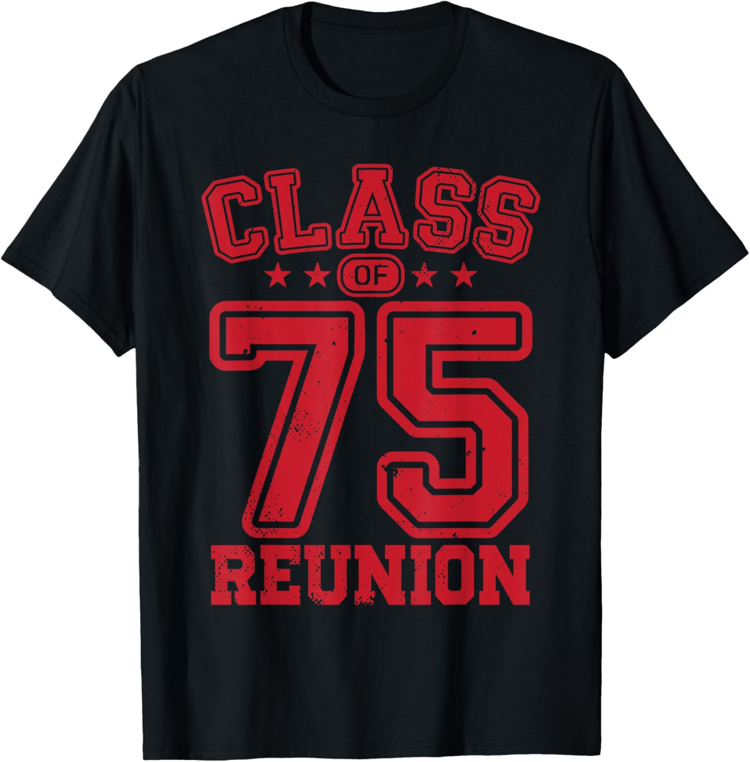 Class of 1975 Reunion Alumni Senior 75 Anniversary College T-Shirt - T-Shirt | Black