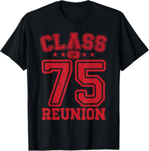 Class of 1975 Reunion Alumni Senior 75 Anniversary College T-Shirt - T-Shirt | Black