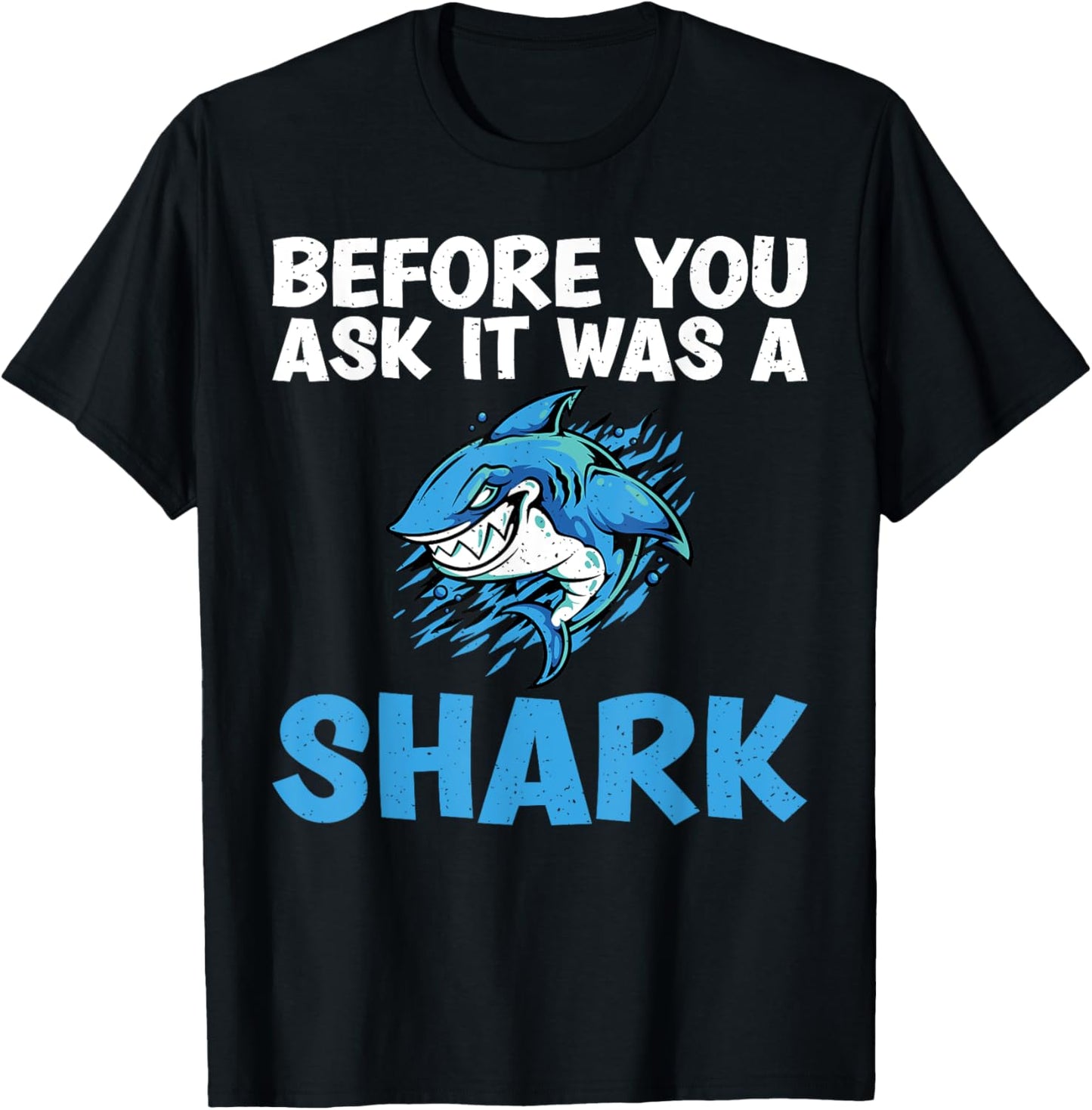 Before you ask it was a Shark funny Amputee T-Shirt - T-Shirt | Black
