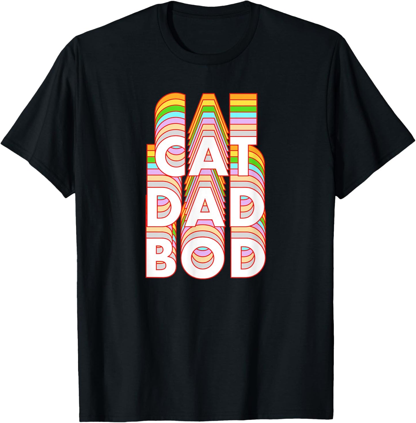 Funny Cat Dad Bod Pet Owner Fitness Gym Gift Women T-Shirt - T-Shirt | Black
