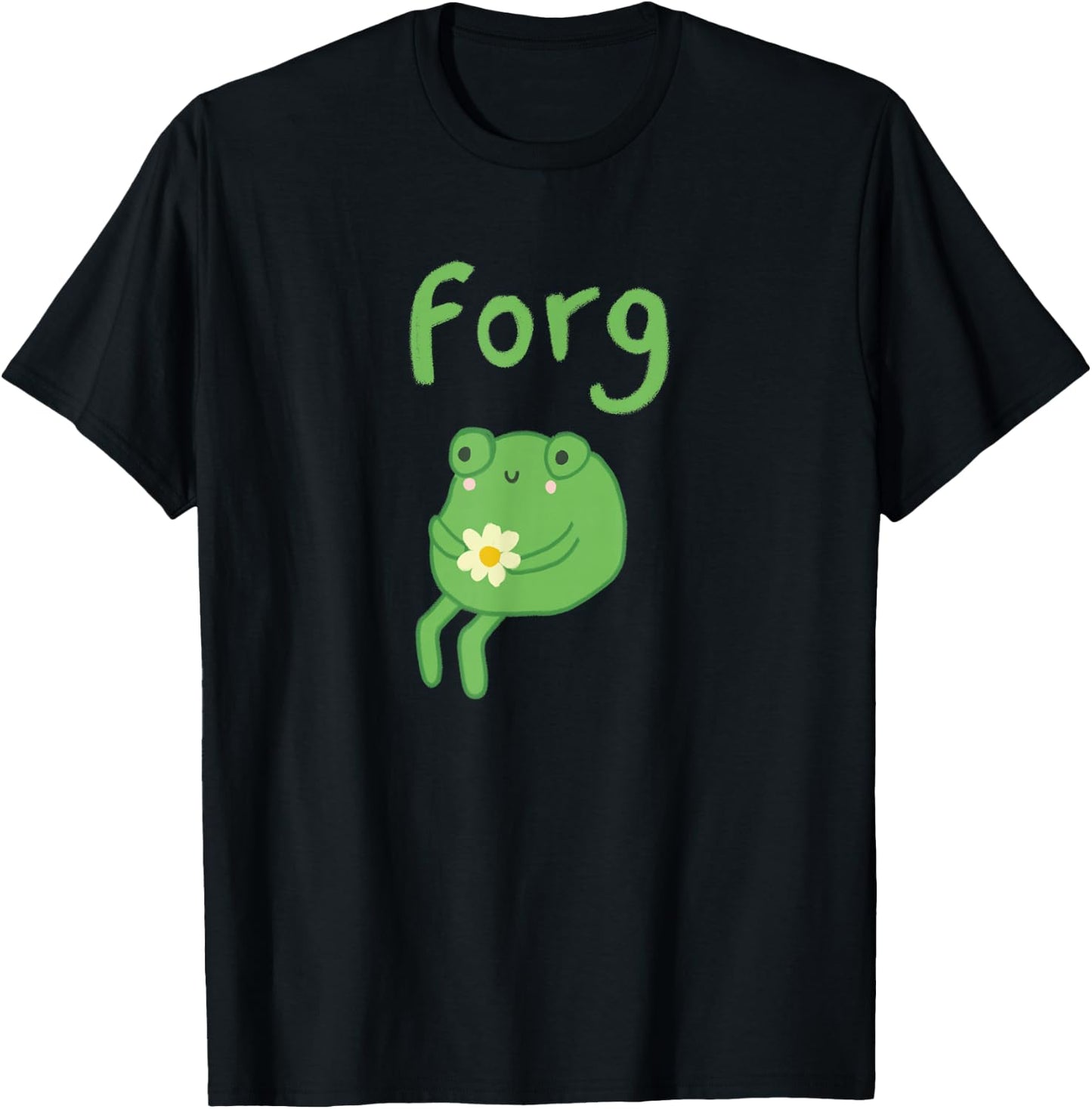 Frog Cake Meme Cute Aesthetic Forg T-Shirt - T-Shirt | Black