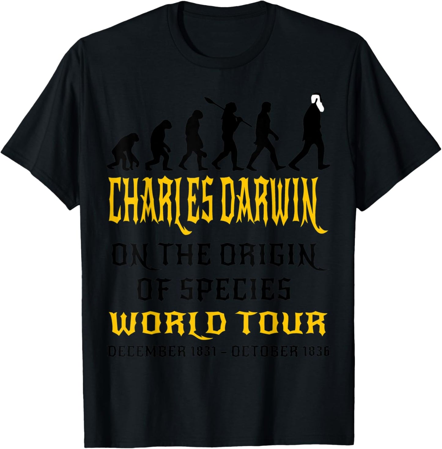 Charles Darwin Origin Species World Tour Evolve Biology Geek T-Shirt - T-Shirt | Black