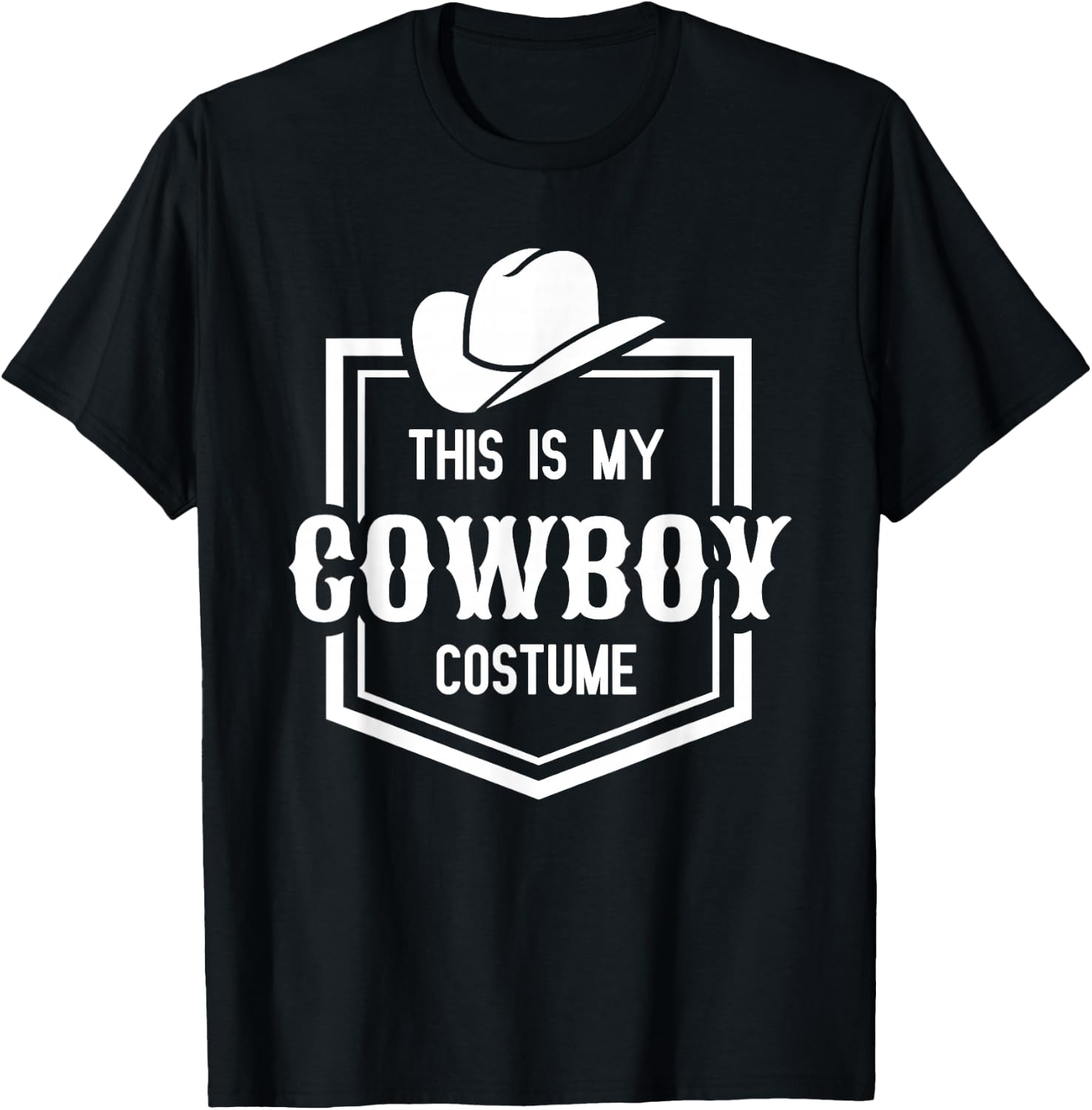 This is My Cowboy Costume Funny Lazy Country Western T-Shirt - T-Shirt | Black