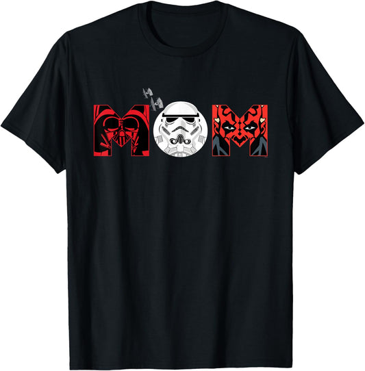 Star Wars Darth Vader Darth Maul Mom Mother’s Day Birthday T-Shirt - T-Shirt | Black