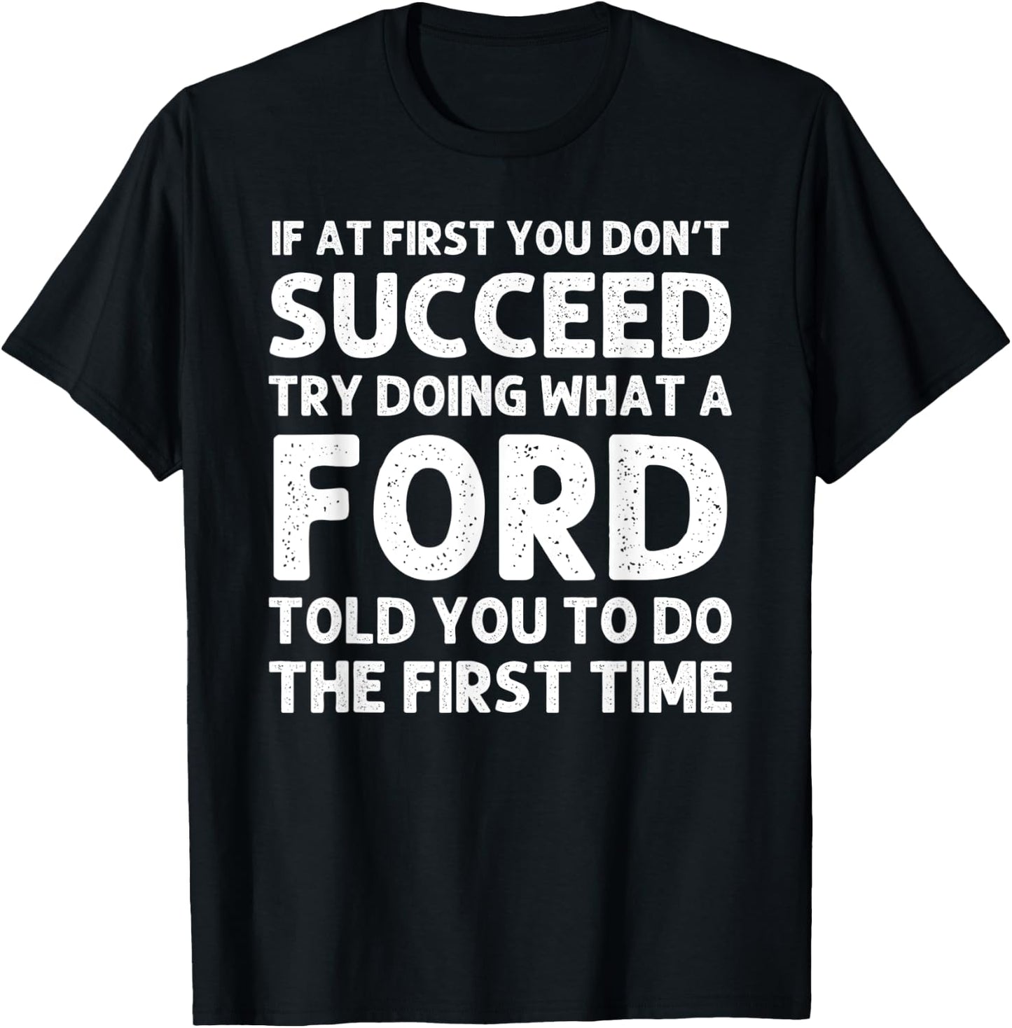 FORD Funny Surname Family Tree Birthday Reunion Idea T-Shirt - T-Shirt | Black