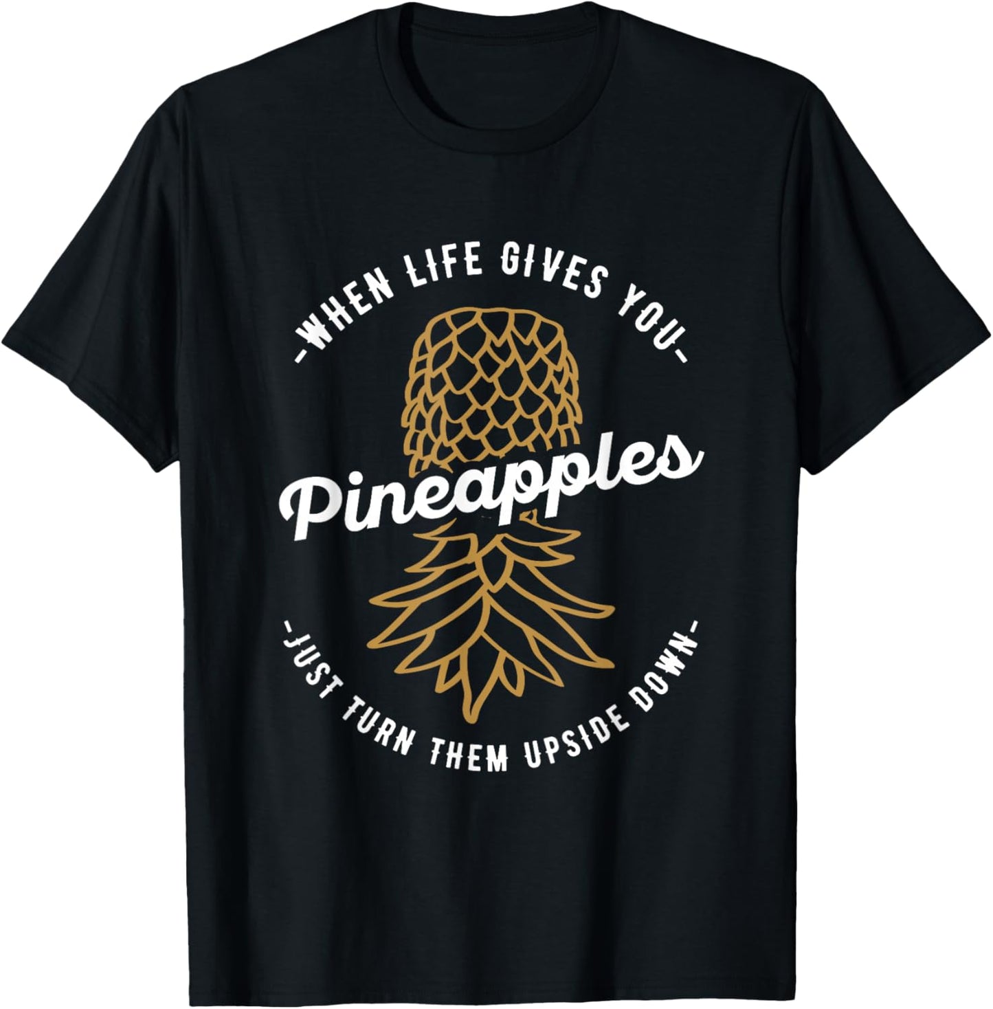 Umgedrehter Ananas-Swinger-Lifestyle T-Shirt - T-Shirt | Black