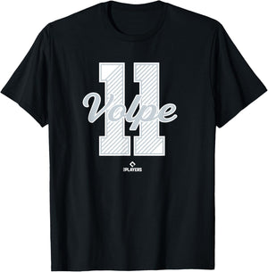 Anthony Volpe 11 New York MLBPA T-Shirt - T-Shirt | Black
