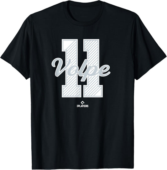 Anthony Volpe 11 New York MLBPA T-Shirt - T-Shirt | Black
