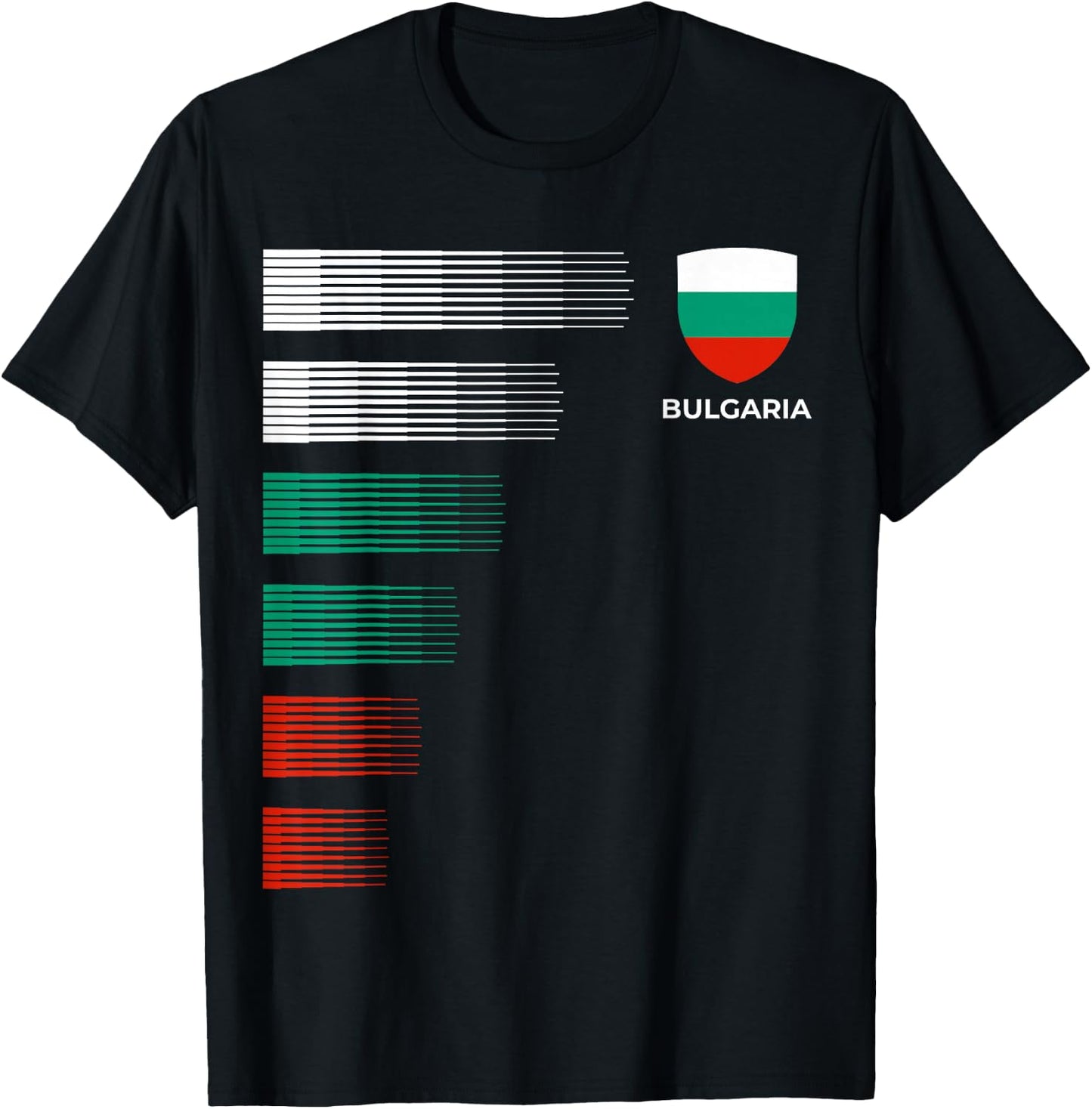 Bulgaria Flag Emblem Patriotic Bulgarian National Pride T-Shirt - T-Shirt | Black