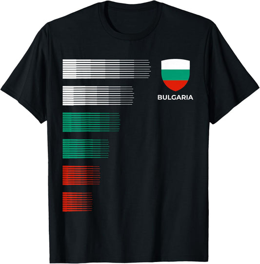 Bulgaria Flag Emblem Patriotic Bulgarian National Pride T-Shirt - T-Shirt | Black