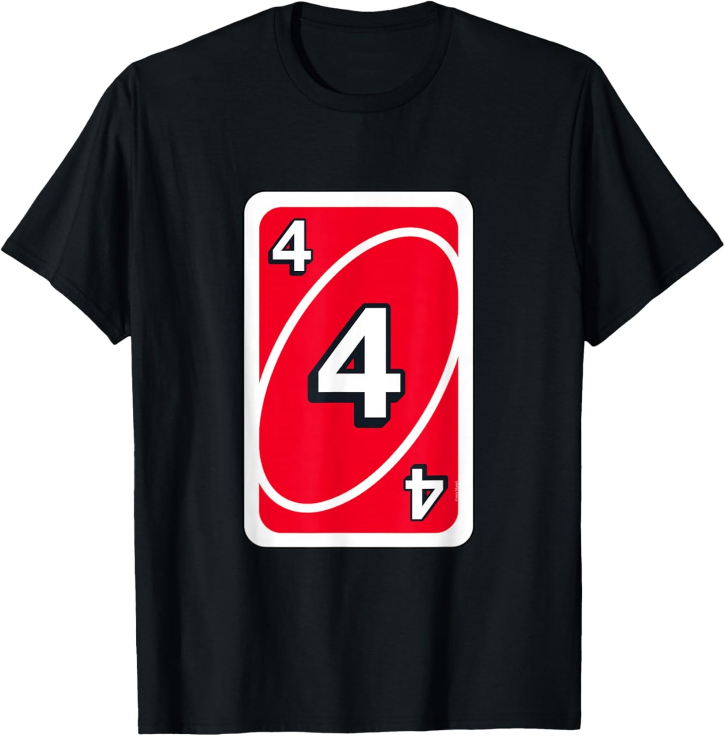 UNO Halloween Red 4" Card T-Shirt - T-Shirt | Black