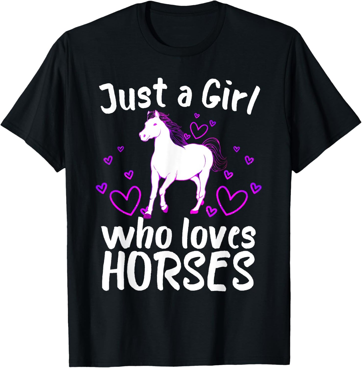 Funny Horse Gift Horse Lover Accessories & Stuff Cool Horse Girls Cowgirl Unique Horse Racing T-Shirt - T-Shirt | Black