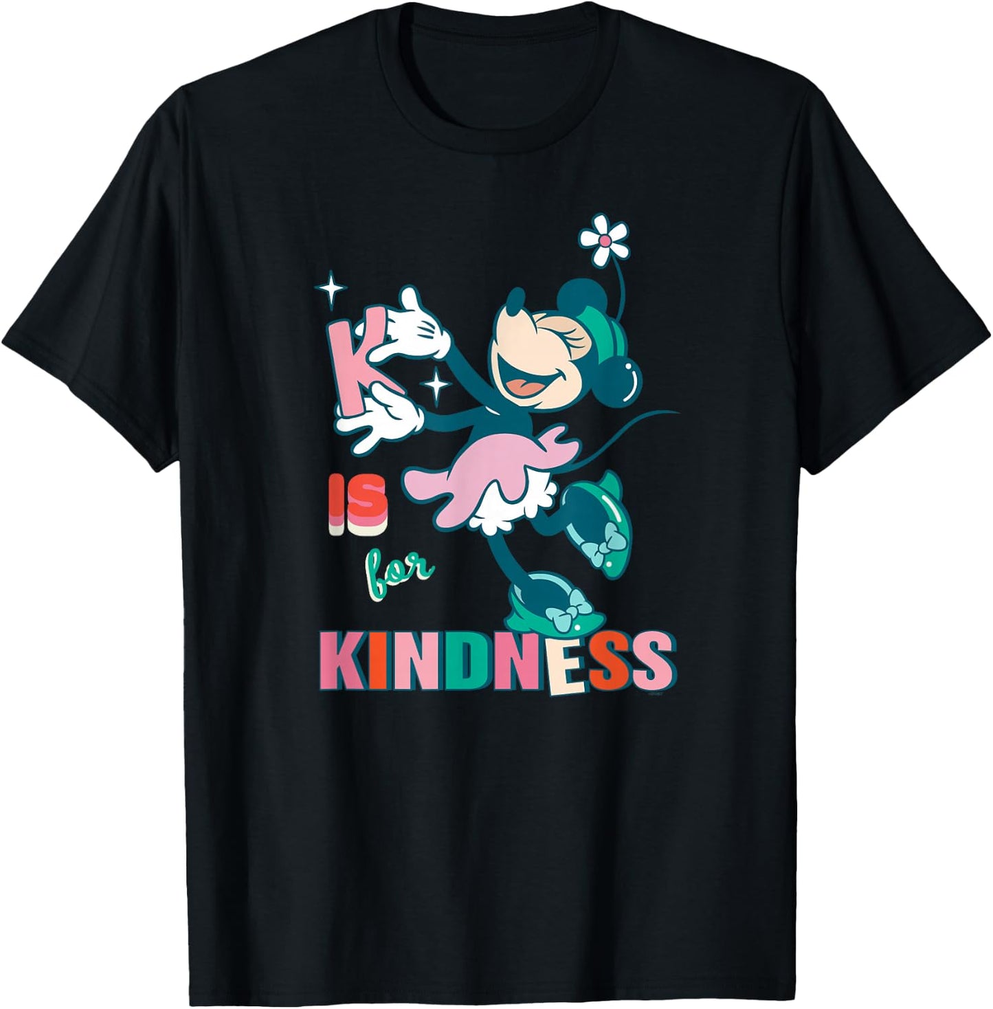 Disney Minnie Mouse K is for Kindness T-Shirt - T-Shirt | Black