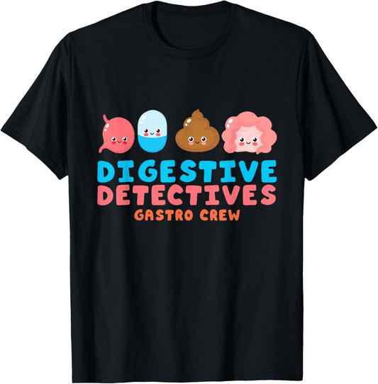 Digestive Detectives Gastro Crew Gastroenterology Nurse T-Shirt - T-Shirt | Black
