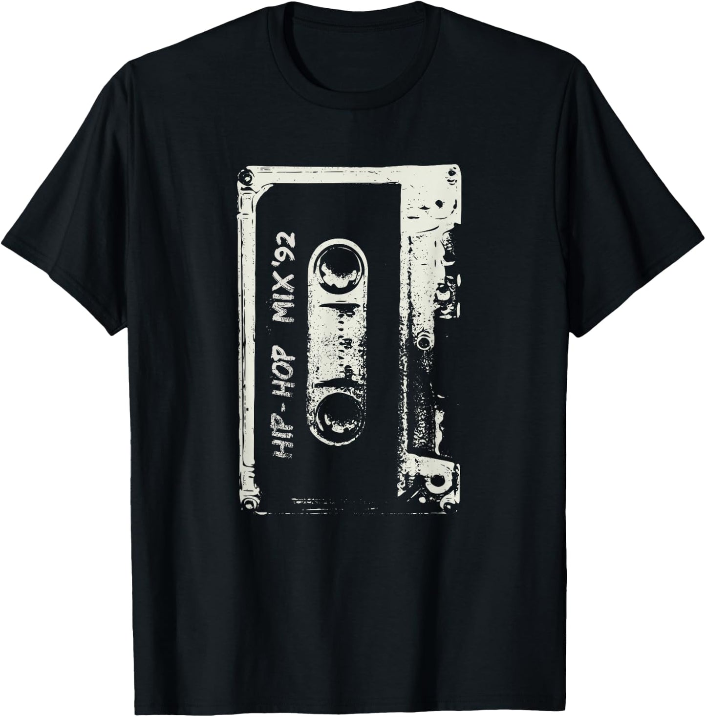 Hip Hop Rap Mixtape Cassette DJ Retro 90s T-Shirt - T-Shirt | Black