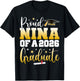Nina Senior 2026 Proud Nina of A Class of 2026 Graduate T-Shirt - T-Shirt | Black