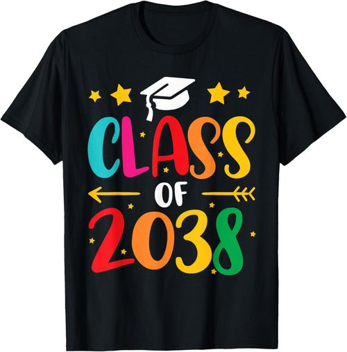Kindergarten Class of 2038 First Day School Graduation Girls