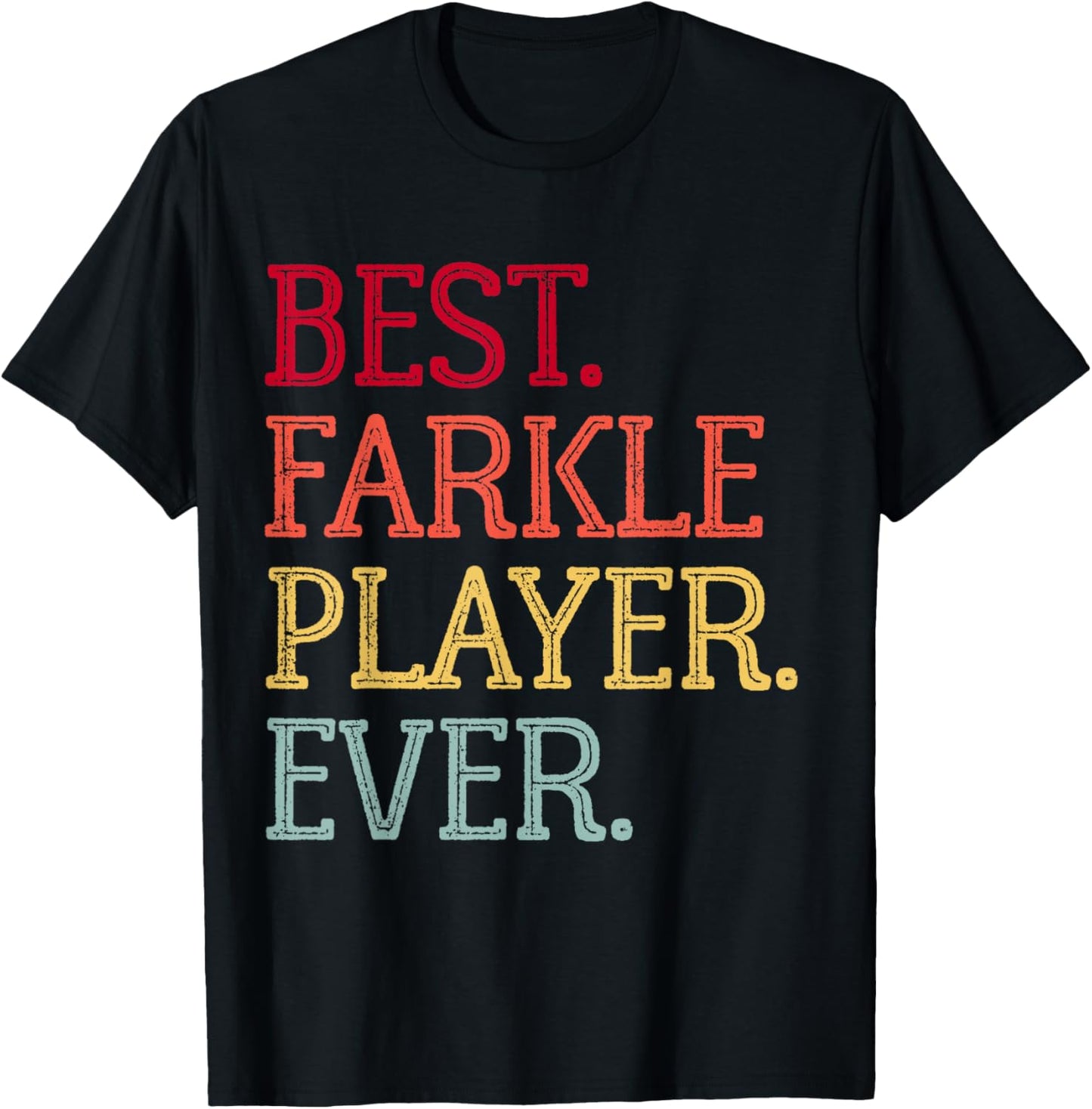 Best Farkle Player Ever Vintage Farkle Dice Game T-Shirt - T-Shirt | Black