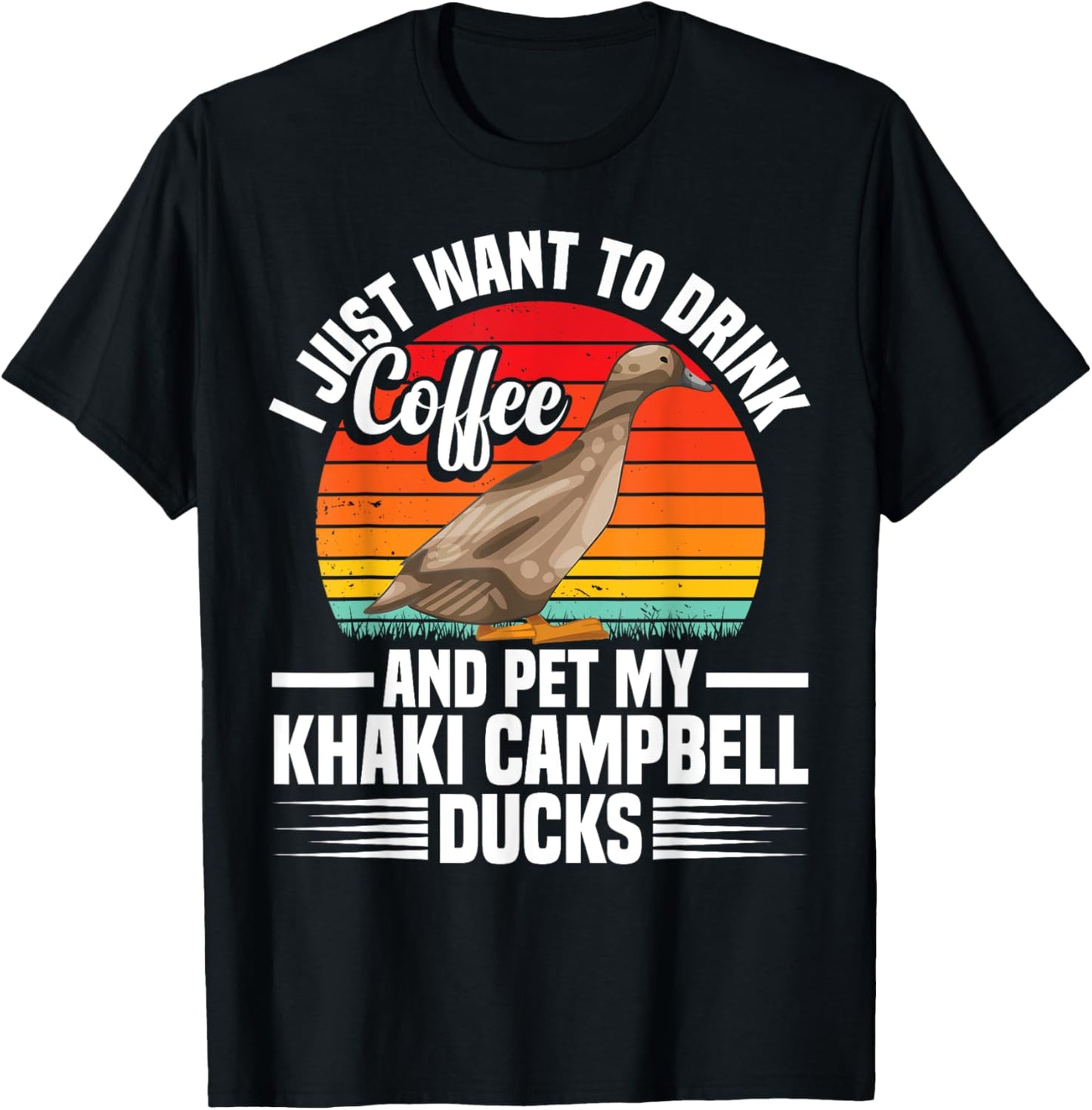 Khaki Duck Lover Campbell Duck Toys Necklace Khaki Ducks T-Shirt - T-Shirt | Black
