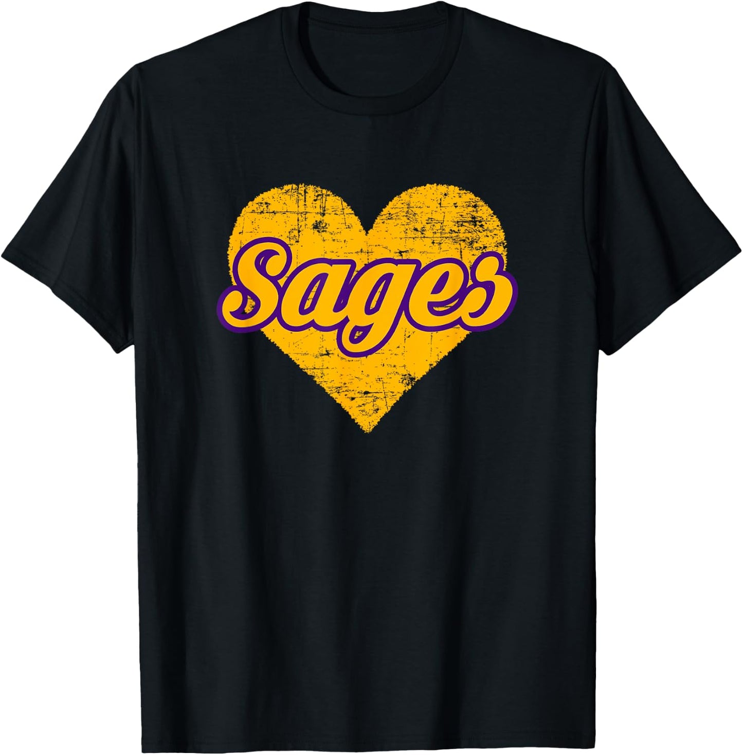 Monticello Sages Over Heart T-Shirt - T-Shirt | Black