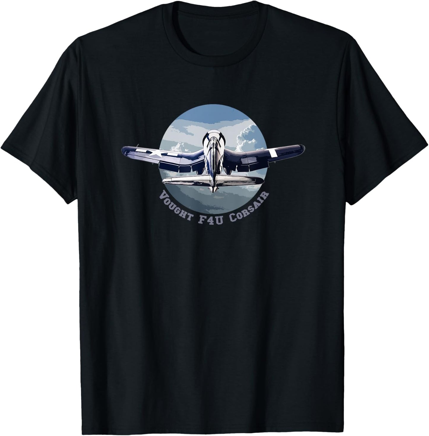 Vought F4U Corsair WW2 Fighter T-Shirt - T-Shirt | Black