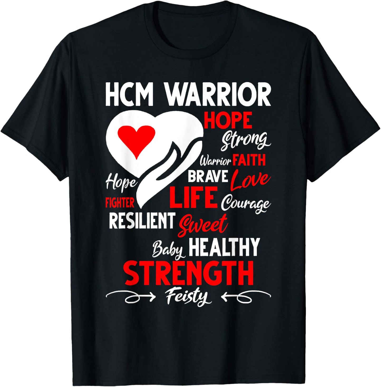 Hypertrophic Cardiomyopathy Raising Awareness HCM Warrior T-Shirt - T-Shirt | Black