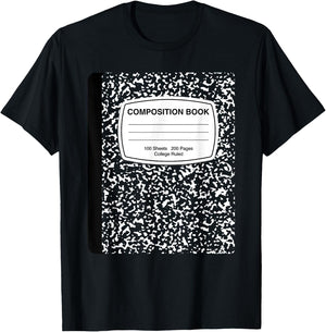 Composition Notebook Costume - Matching Group Halloween T-Shirt - T-Shirt | Black