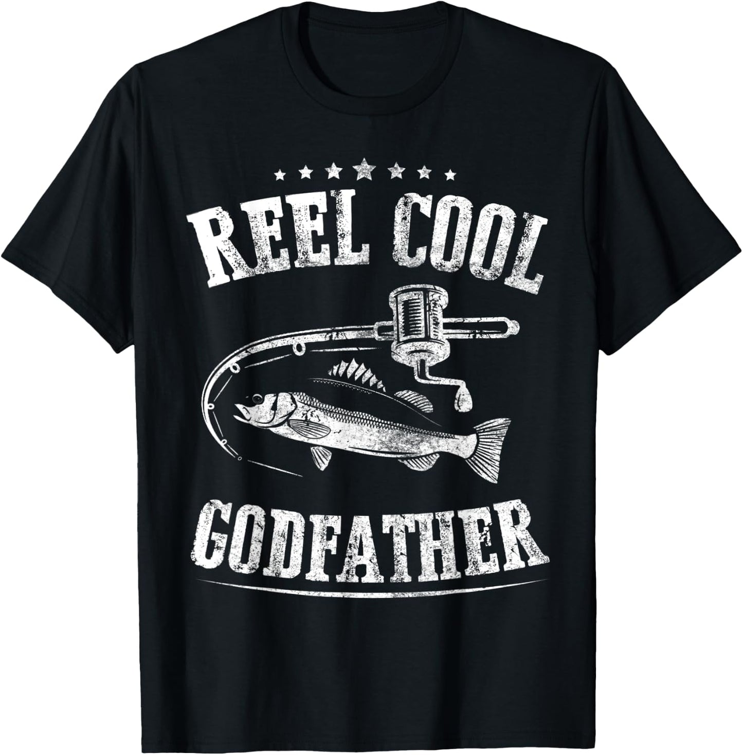 Father's Day Reel Cool Godfather Fishing T-Shirt - T-Shirt | Black