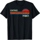 Vintage 1980 Chest Stripe Birthday T-Shirt - T-Shirt | Black