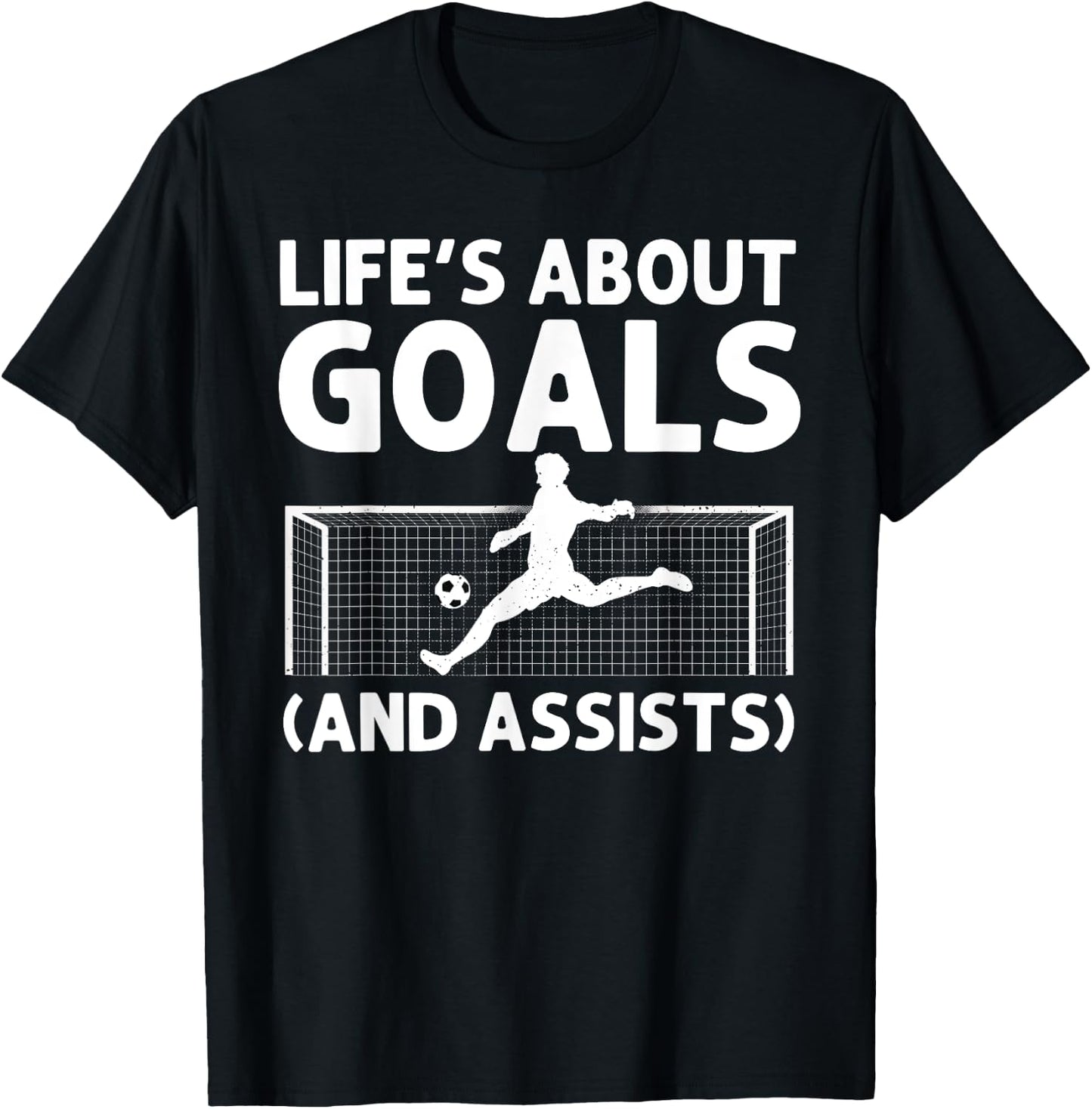 Funny Soccer Art For Boys Girls Men Women Gag Soccer Player T-Shirt - T-Shirt | Black