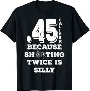 2nd Amendment - Proud US Patriot - .45 Caliber T-Shirt - T-Shirt | Black