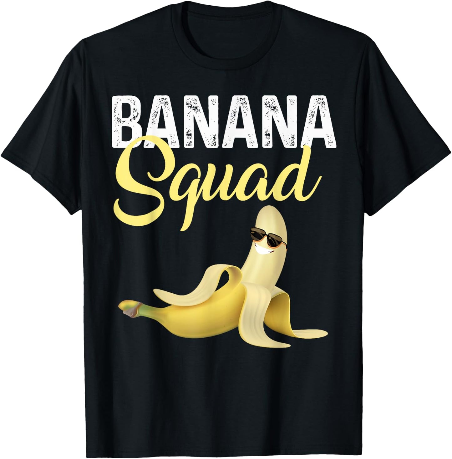 Cool Banana Squad Halloween Costume Banana Sunglusses Team T-Shirt - T-Shirt | Black
